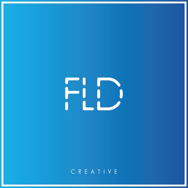 FLD Premium Vector último diseño de logotipo Diseño creativo de logotipo Ilustración vectorial Logotipo mínimo Monograma
