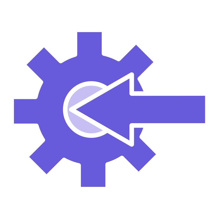 Vector una flecha azul y blanca que apunta a la derecha