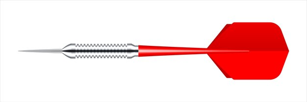 Flecha de dardo con punta de metal y sombra Equipamiento de dardo para juegos deportivos de lanzamiento de dardo Ilustración vectorial