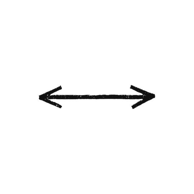 Flecha doble horizontal con diseño minimalista