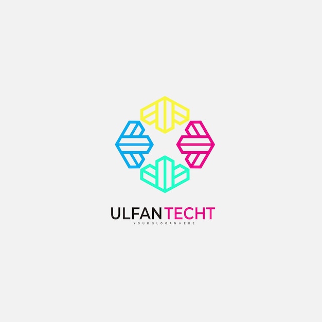 Flecha grupo logo colorido arte diseño icono