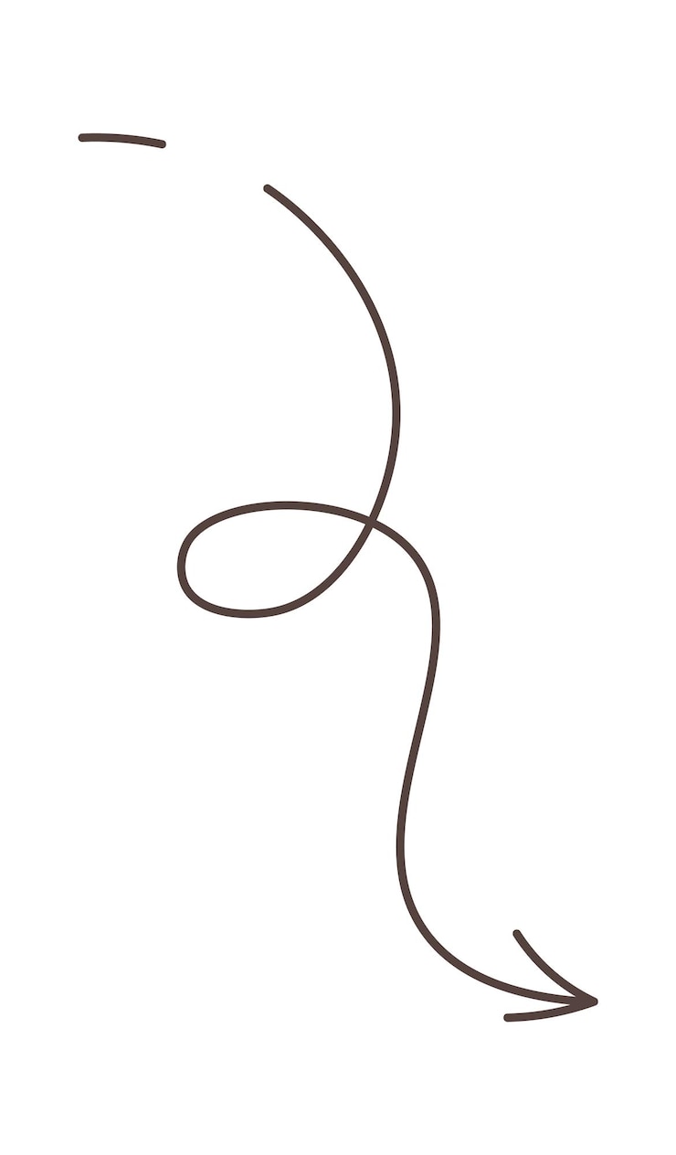 Vector flecha con líneas curvas