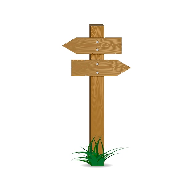 Flecha de madera de puntero de cruce