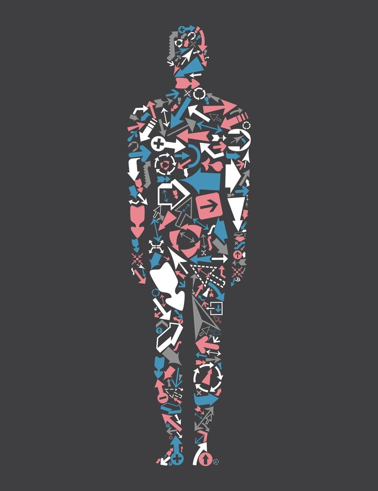 Vector flecha a la persona