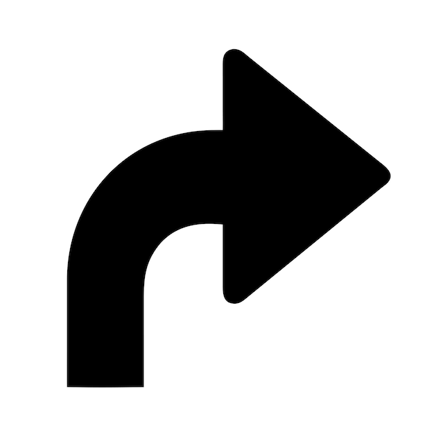 una flecha que apunta a la izquierda sobre un fondo blanco