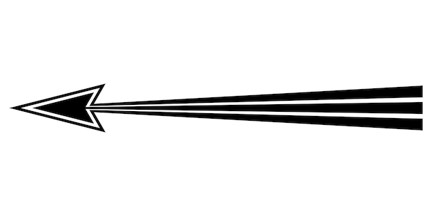 Flecha que indica la dirección del camino vector de movimiento movimiento hacia la meta