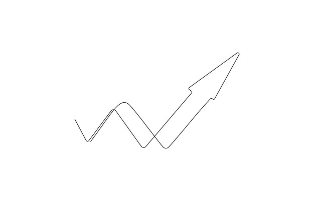 Flecha que indica la tendencia ascendente y el crecimiento