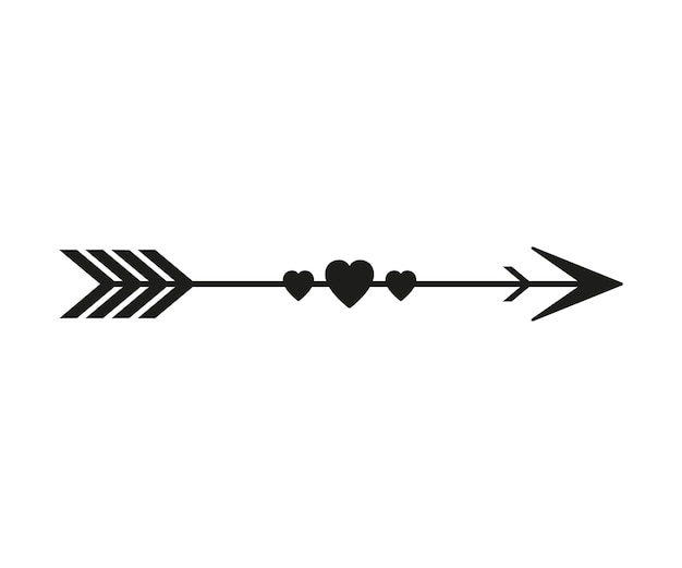 Flecha romántica con corazón