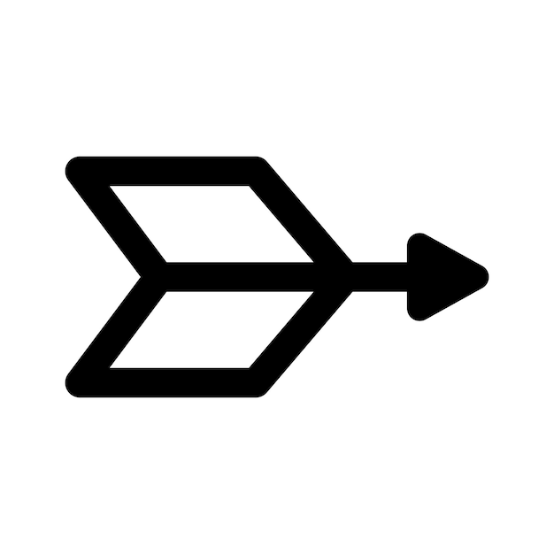 Flecha y signo del cursor y símbolo Flechas simples aisladas en fondo blanco Iconos de marca de flecha