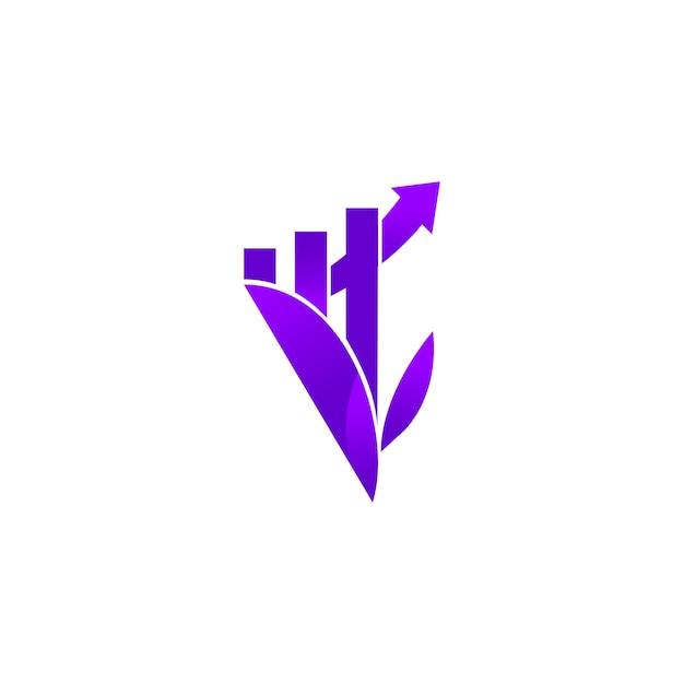 Vector flecha subir el logotipo de la tecnología de finanzas empresariales