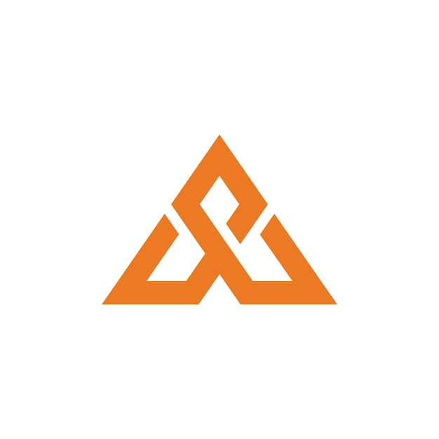 Vector flecha triángulo abstracto letra una plantilla de diseño de logotipo vectorial