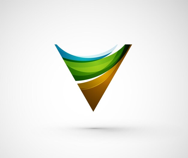 Flecha de triángulo de logotipo de empresa geométrica abstracta