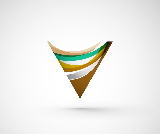 Flecha de triángulo de logotipo de empresa geométrica abstracta
