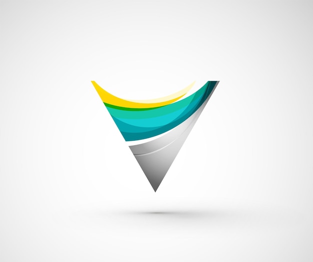 Flecha de triángulo de logotipo de empresa geométrica abstracta