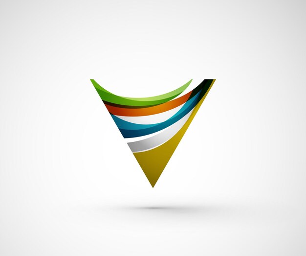 Flecha de triángulo de logotipo de empresa geométrica abstracta