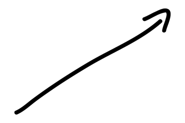 flecha vector simple dibujo a mano boceto garabatos