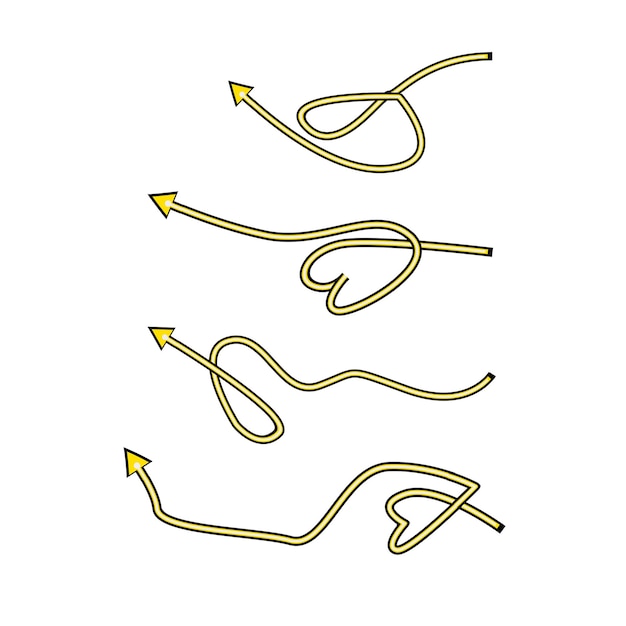 Flechas amarillas de lujo