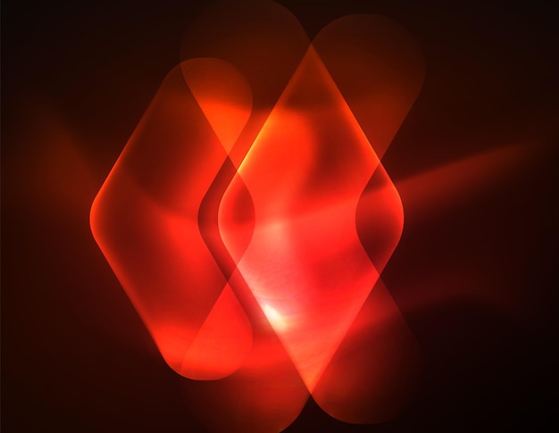 Flechas brillantes de neón futurista fondo techno líneas de tecnología 3d abstractas Formas de dirección transparentes sobre fondo de color Fondo abstracto geométrico mínimo con efectos de luz
