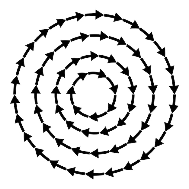 Flechas circulares Conjunto de vectores de iconos de gráfico Signo de cursor Icono de reciclaje Icono de avance Ilustración vectorial Imagen de stock