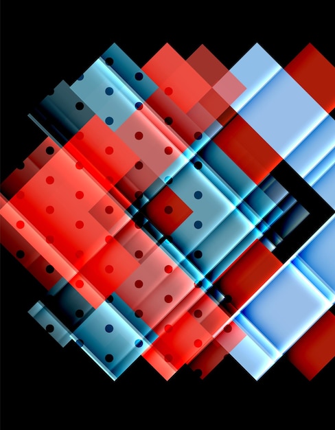 Flechas de color en fondo negro Ilustración vectorial