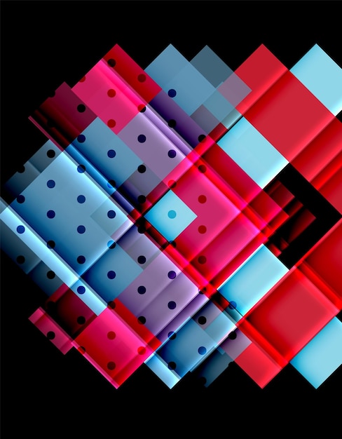 Flechas de color en fondo negro Ilustración vectorial