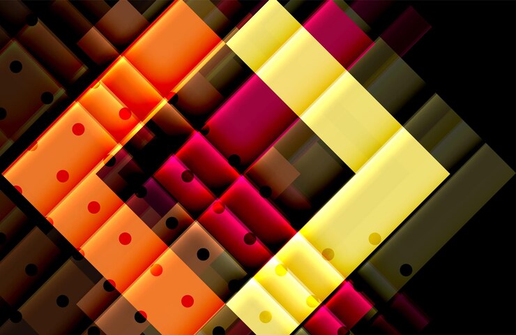Vector flechas de color sobre fondo negro ilustración vectorial