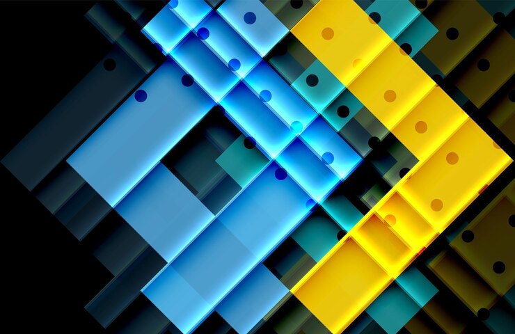 Vector flechas de color sobre fondo negro ilustración vectorial