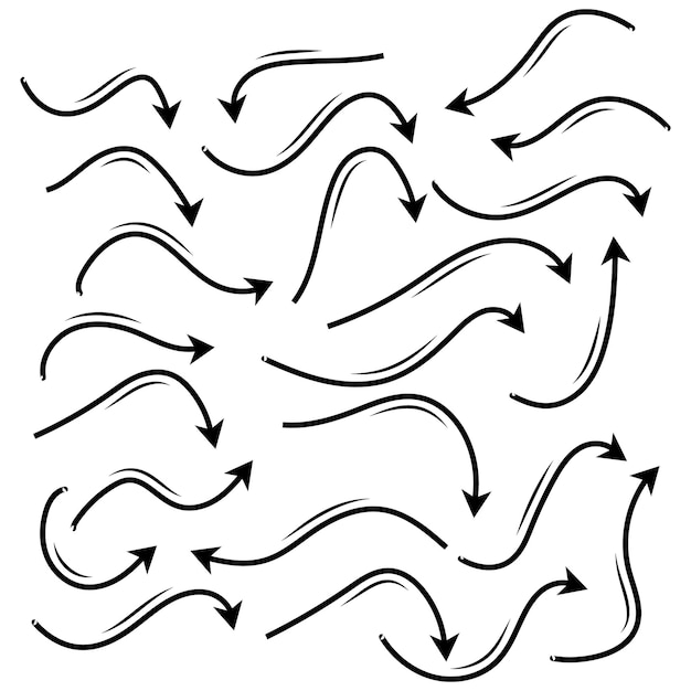 Flechas conjunto de íconos negros Ícono de flecha Colección de vectores de flecha Ícone de flecha Vector de flecha