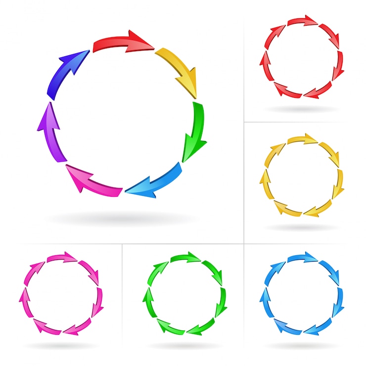Vector flechas de conjunto