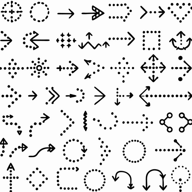 Las flechas dibujadas a mano guían tus diseños con creatividad