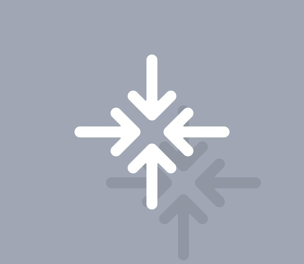 Las flechas en diferentes direcciones expanden el icono vectorial Símbolo de pantalla completa