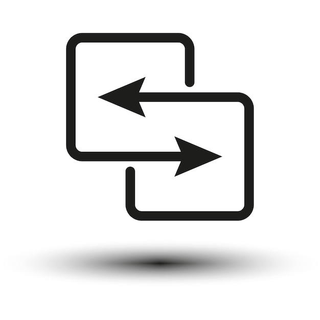 Flechas de dirección para transferir icono símbolo de sincronización señal de datos de migración Ilustración vectorial EPS 10 Imagen de stock