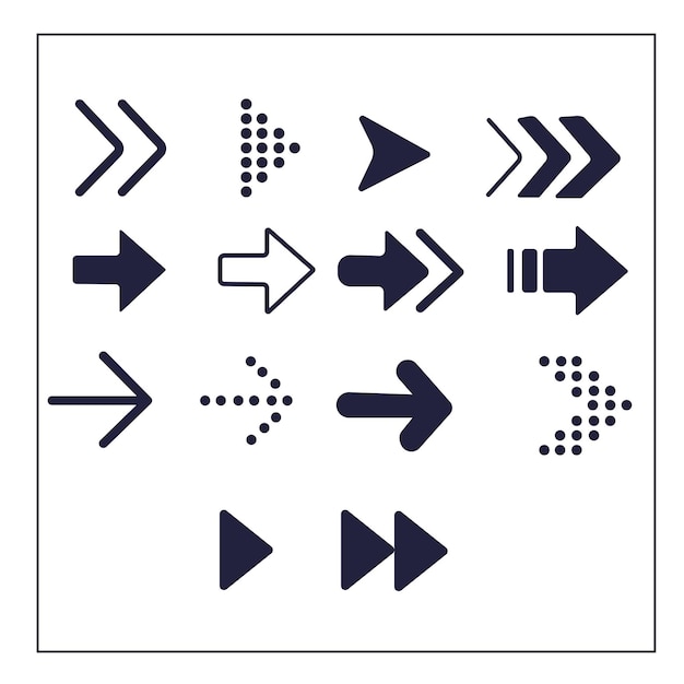 flechas de dirección vector negro y blanco ilustración de arte libre