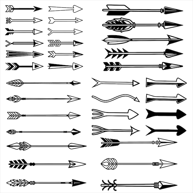 Las flechas establecen iconos Icono de flecha Colección de vectores de flecha Cursor de flechas simples modernas