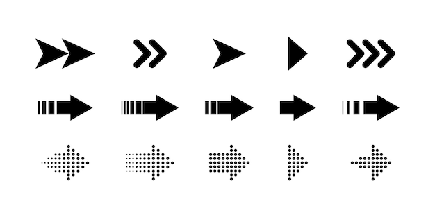 Las flechas las flechas el icono del vector las flechas los íconos del vector la flecha el icono la flecha