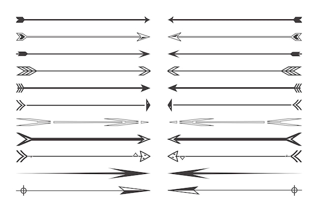 Flechas grandes negro establecer iconos Icono de flecha Colección de vectores de flecha Flecha Cursor Flechas simples modernas