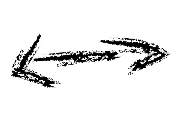 flechas de lápiz negro dibujo a mano simple boceto