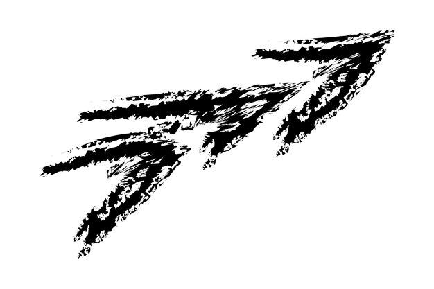 flechas de lápiz negro dibujo a mano simple boceto