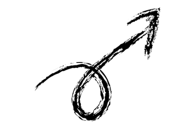 flechas de lápiz negro dibujo a mano simple boceto