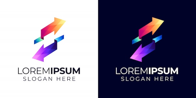 Flechas con logo de la letra S