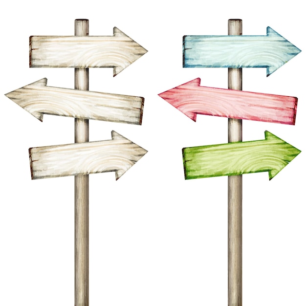 Flechas de madera de colores