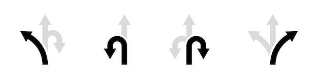 Flechas de navegación Conjunto de flechas de navegación vectorial Iconos de letrero Flechas izquierda derecha adelante EPS 10