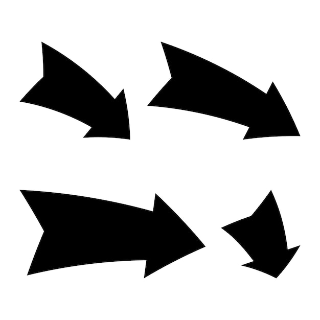 Flechas negras en negrita en movimiento Diseño de flujo circular