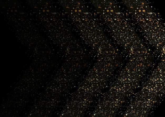 Flechas de puntos dorados brillantes fondo técnico abstracto