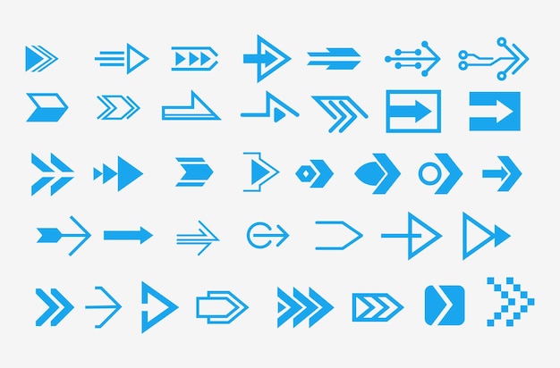 Las flechas son elementos simples, vectoriales, modernos y futuristas.