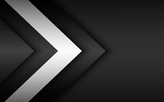 Flechas superpuestas en blanco y negro fondo vectorial moderno abstracto con lugar para su diseño de material de texto fondo panorámico abstracto