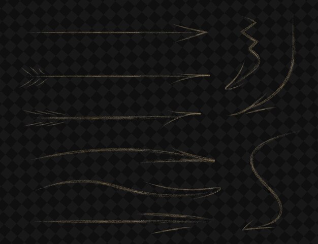 Flechas de textura abstracta en oro un magnífico conjunto