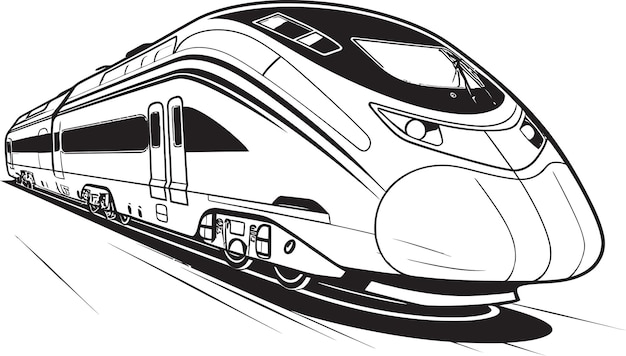 Fleet Fastlane Vector Icon del tren de alta velocidad Diseño del emblema del tren bala