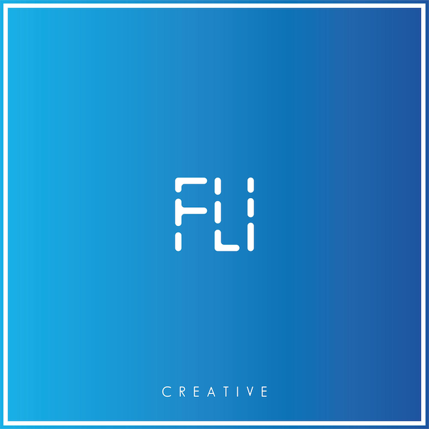 FLI Premium Vector último diseño de logotipo Diseño creativo de logotipo Ilustración vectorial Logotipo mínimo Monograma