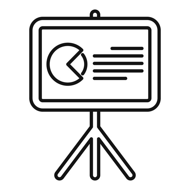 Flip chart con gráfico analítico para la presentación de negocios